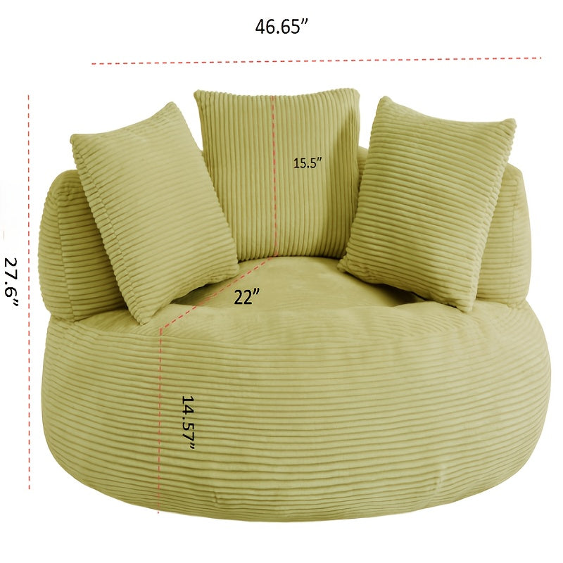 The 46.65-Inch Length Offers a Warm And Inviting Sensation. This Healing-Style Sofa Is Soft, Comfy, And Resistant to Dirt, Featuring a Natural Color (Grey)