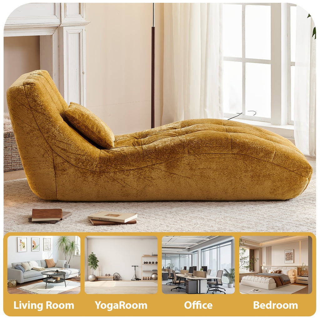 Single Sofa Seat, Yoga Sofa, Leisure Sofa, Armless Platform Sofa, Simple Lazy Sofa, Floor Standing Sofa Seat, Indoor Reading And Leisure Integrated Compression Sponge Sofa, No Assembly Required, Suitable for Living Rooms, Bedrooms And Offices