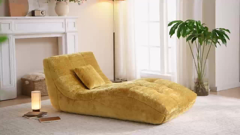 Single Sofa Seat, Yoga Sofa, Leisure Sofa, Armless Platform Sofa, Simple Lazy Sofa, Floor Standing Sofa Seat, Indoor Reading And Leisure Integrated Compression Sponge Sofa, No Assembly Required, Suitable for Living Rooms, Bedrooms And Offices