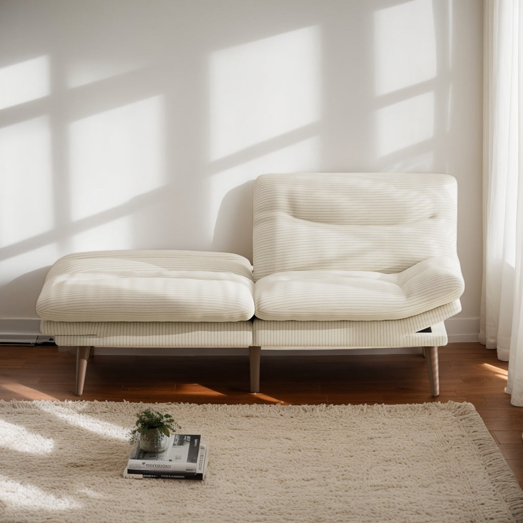 A Sofa Bed with an Adjustable Backrest And Armrests, Measuring 66-75 Inches, Suitable for Living Rooms Or Office Reception Areas, Can Be Converted Into a Space-Saving Sofa Bed