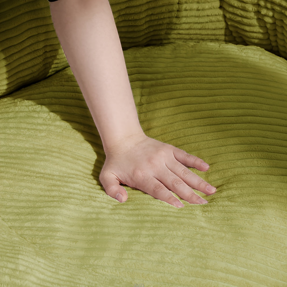 The 46.65-Inch Length Offers a Warm And Inviting Sensation. This Healing-Style Sofa Is Soft, Comfy, And Resistant to Dirt, Featuring a Natural Color (Grey)