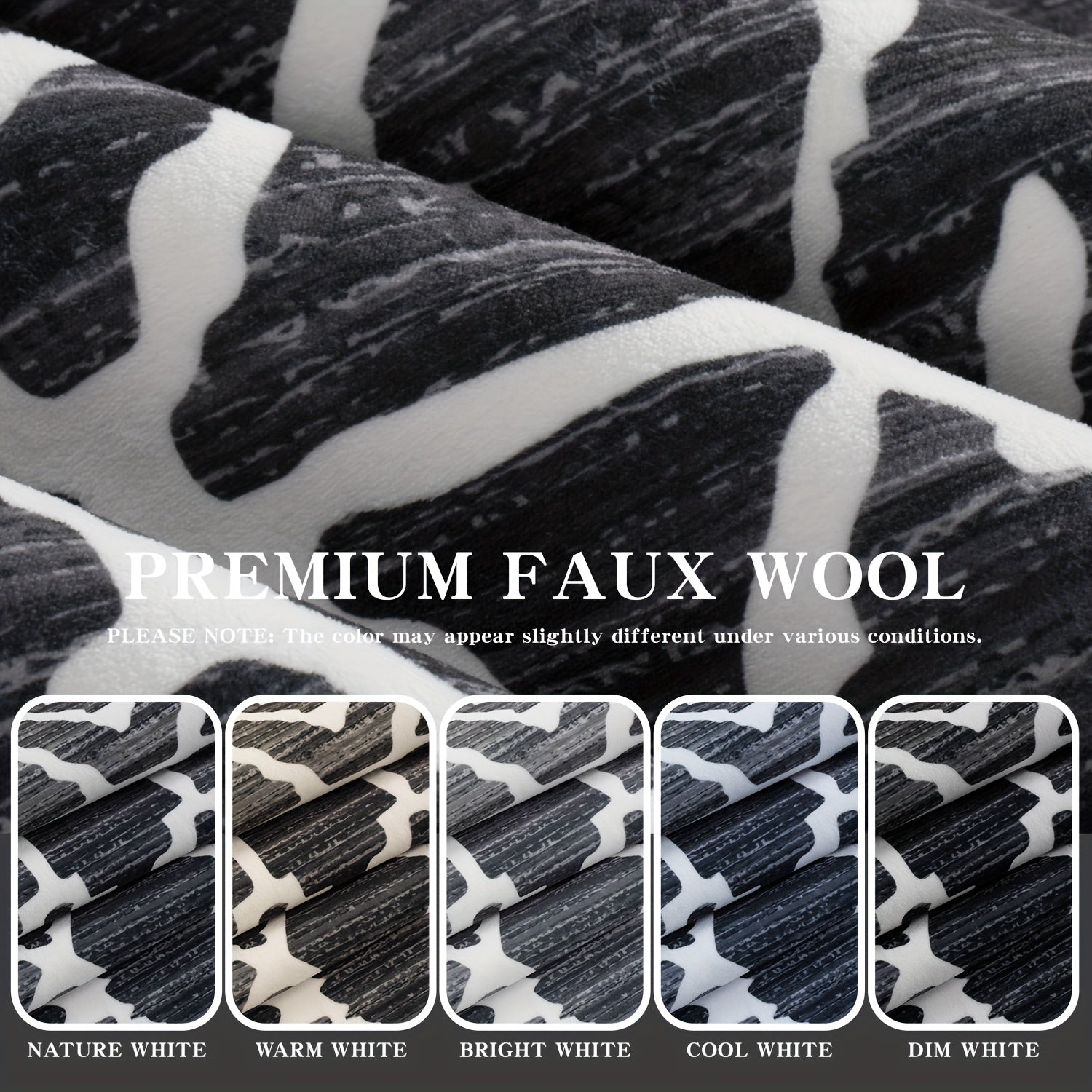 YIHOUSE Non-Shedding Washable Area Rugs, Soft Faux Wool Carpet for Bedroom, Living Room, Dining Room, And Office, Modern Nonslip Striped Rugs in Black And White - Perfect for Home And Room Decoration