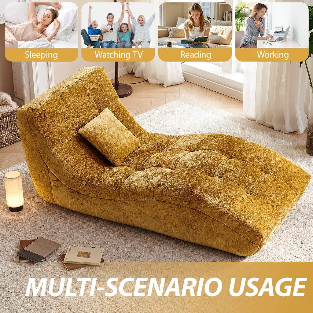 Single Sofa Seat, Yoga Sofa, Leisure Sofa, Armless Platform Sofa, Simple Lazy Sofa, Floor Standing Sofa Seat, Indoor Reading And Leisure Integrated Compression Sponge Sofa, No Assembly Required, Suitable for Living Rooms, Bedrooms And Offices