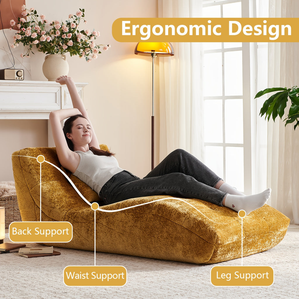 Single Sofa Seat, Yoga Sofa, Leisure Sofa, Armless Platform Sofa, Simple Lazy Sofa, Floor Standing Sofa Seat, Indoor Reading And Leisure Integrated Compression Sponge Sofa, No Assembly Required, Suitable for Living Rooms, Bedrooms And Offices