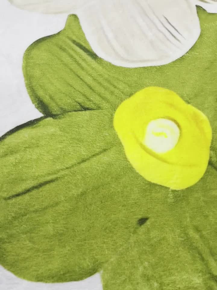 1000G Sheep Carpet - Transparent Flower Pastoral with Sheep, Soft Fluffy Bedside, Non-Slip PVC Backing, Irregular Shape Suitable for ' Room,, Corridor - Machine Washable Cozy Mat