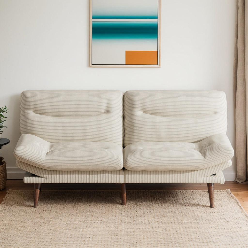 A Sofa Bed with an Adjustable Backrest And Armrests, Measuring 66-75 Inches, Suitable for Living Rooms Or Office Reception Areas, Can Be Converted Into a Space-Saving Sofa Bed