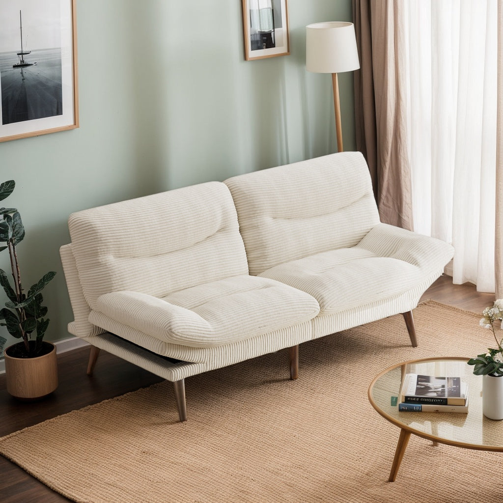 A Sofa Bed with an Adjustable Backrest And Armrests, Measuring 66-75 Inches, Suitable for Living Rooms Or Office Reception Areas, Can Be Converted Into a Space-Saving Sofa Bed